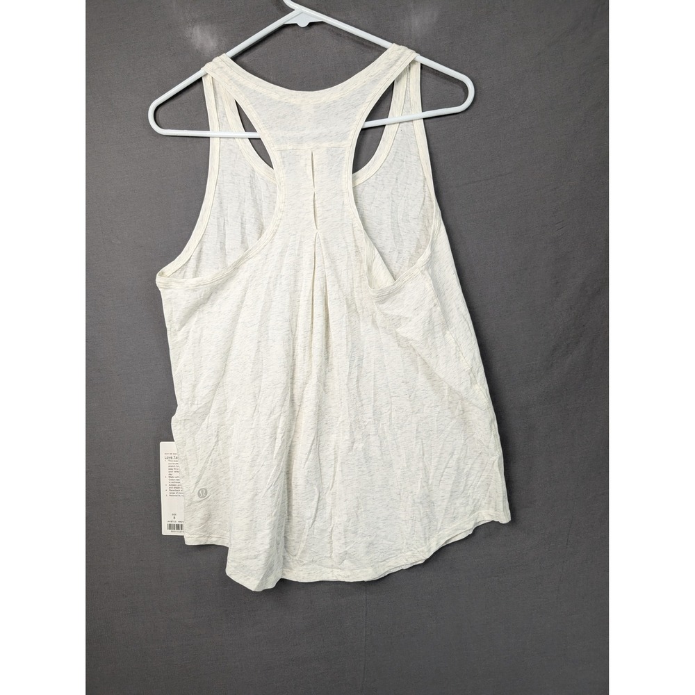 Lululemon Love Tank Pleated Heathered Hazy Jade Size 8 LW1BTCS